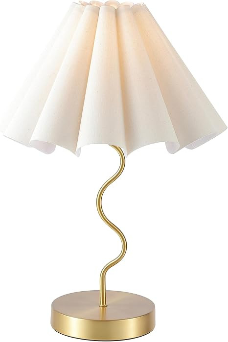 Pleated Table Lamp, Table Lamp for Bedroom, Bedside Lamps for Nightstand with Linen Lampshade, Mo... | Amazon (CA)