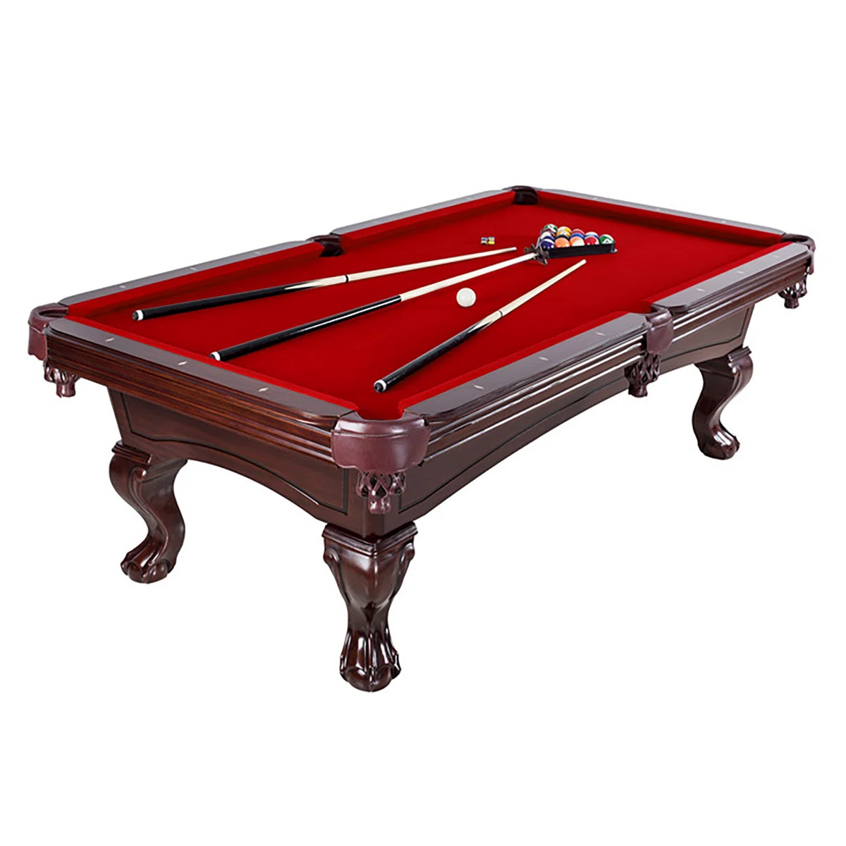 Hathaway Augusta 8 Ft Furniture Pool Table \u2013 Includes Cue Sticks, Billiard Balls \u2013 Clas... | Wayfair North America
