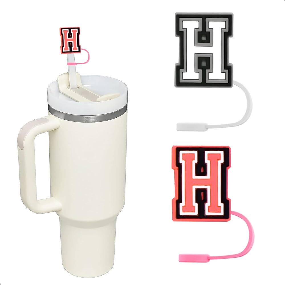 Letter Straw Cover for Stanley Cup 30＆40 oz, 2PCS Straw Topper for Stanley Tumbler, 10 mm Straw... | Amazon (US)