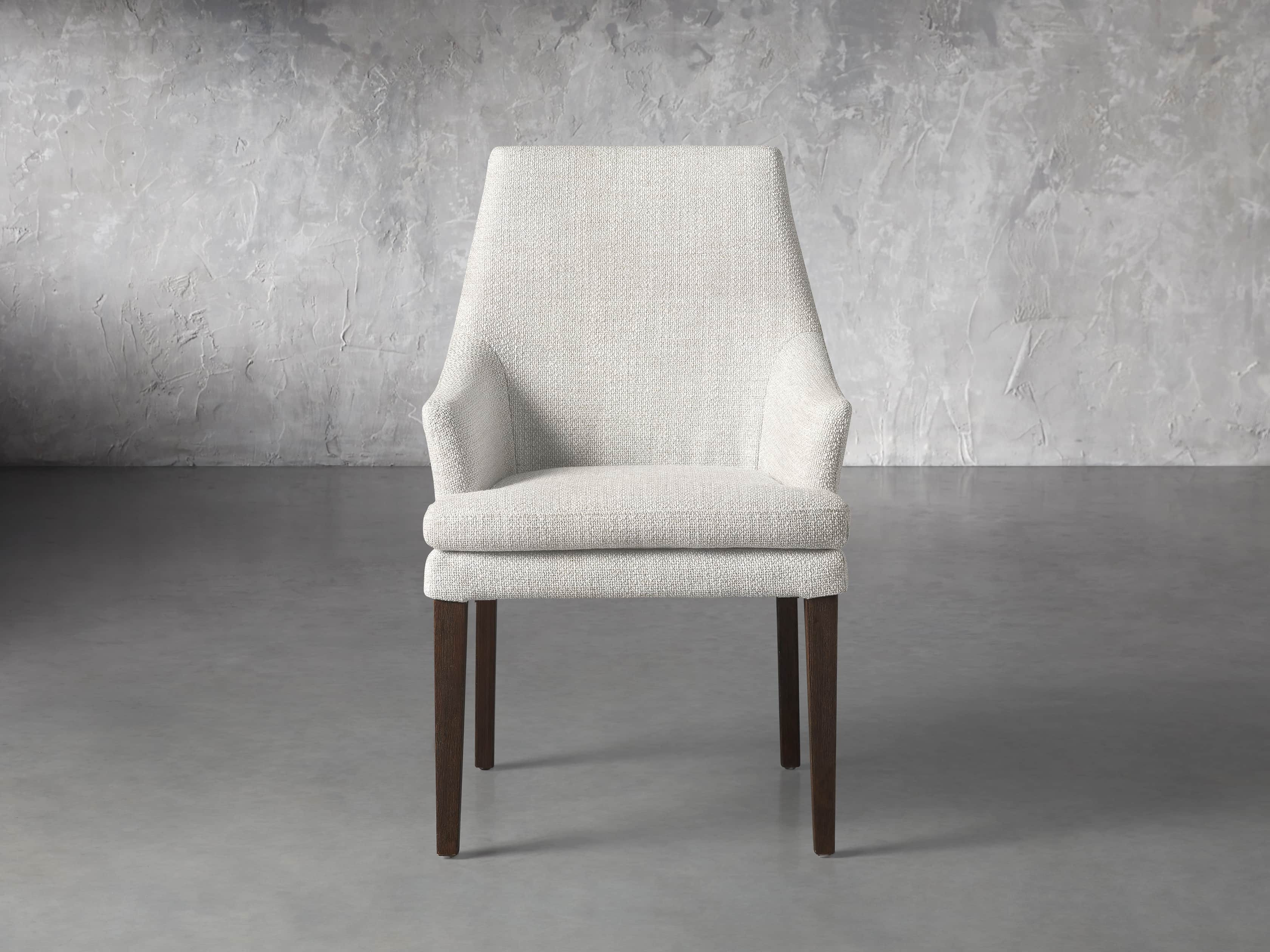 Lunden Dining Arm chair in Nomad Snow | Arhaus