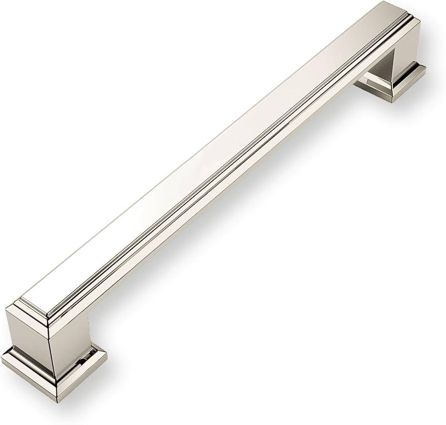 khtumeware 10 Pack 6-5/16 Inch Polished Nickel Cabinet Pulls Soild Square Drawer Pulls Kitchen Ca... | Amazon (US)