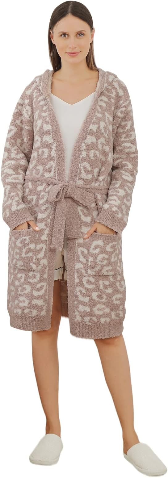 bearberry Hooded Robe Cozy In The Wild Robe Lightweight Soft Plush Bathrobe with Pockets for Wome... | Amazon (US)