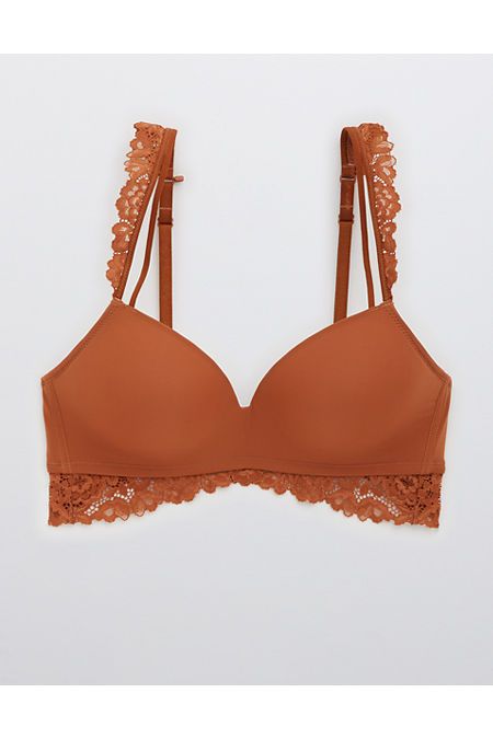 Aerie Real Happy Wireless Push Up Lace Bra | American Eagle Outfitters (US & CA)