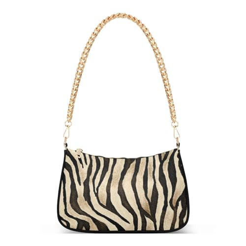 Shoulder Bags for Women Vintage Zebra Print Animal Hobo Tote Handbag Small Clutch Purse with Zipper Closure | Amazon (US)