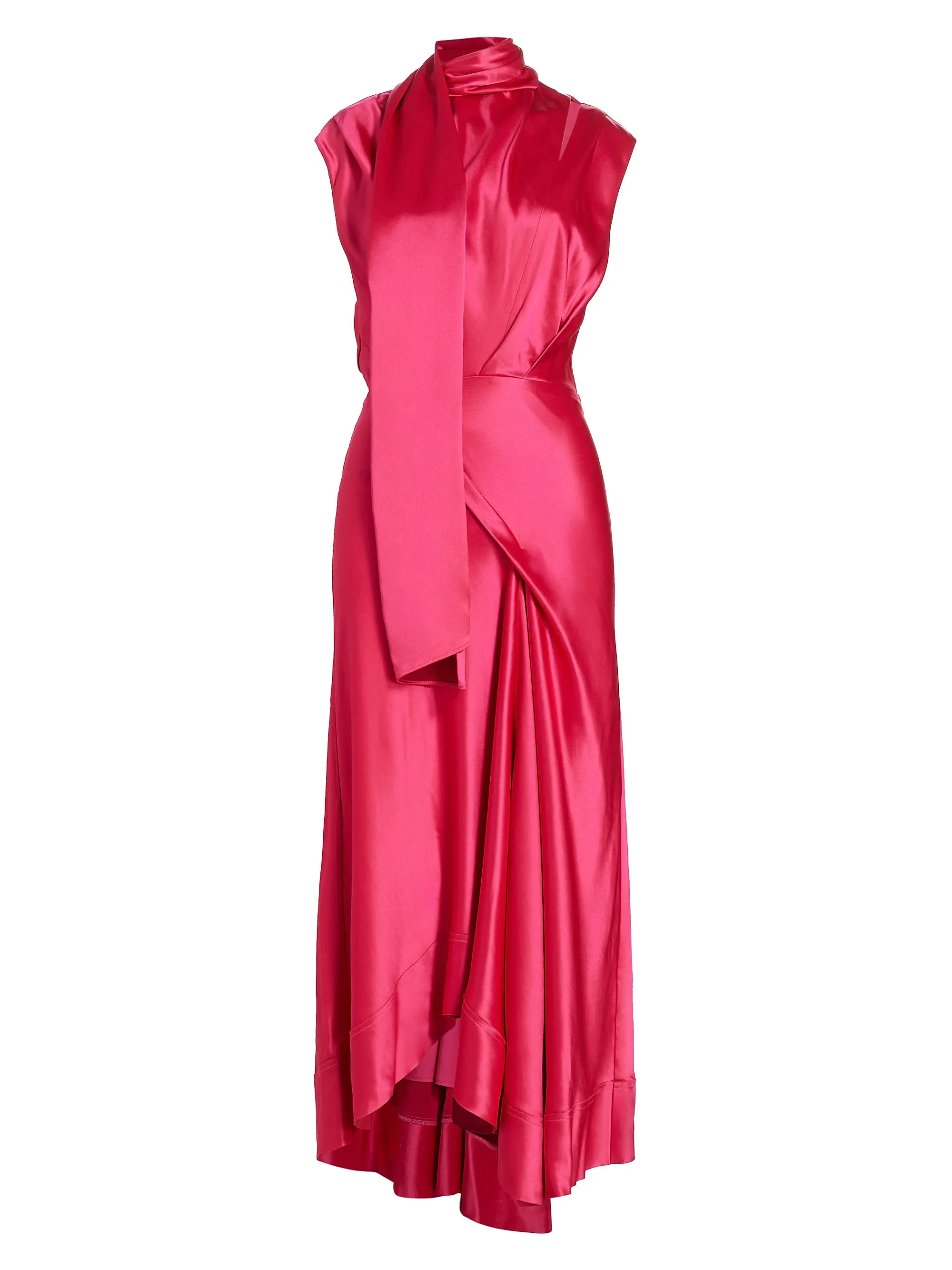 Giles Asymmetric Satin Gown | Saks Fifth Avenue