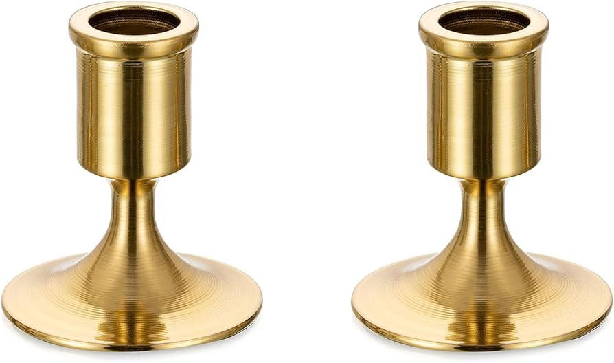 Sziqiqi Candlestick Candle Holders Gold, Decorative Candle Holders for Candlesticks Taper Candles... | Amazon (UK)