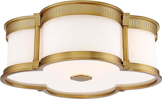Minka Lavery 824-249-L LED Flush Mount Ceiling Lighting, 1-Light, 30 Watt, Liberty Gold (6"H x 16... | Amazon (US)