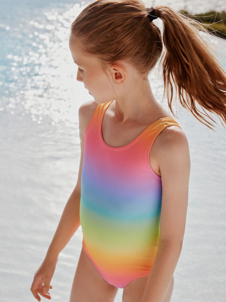 Rainbow Ombre Scoop Neck Swimsuit (3-16yrs) | Next US