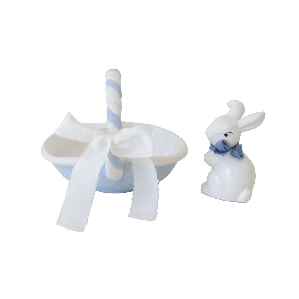 Bonnie the Bunny and Her Basket in Blue | Lo Home by Lauren Haskell Designs