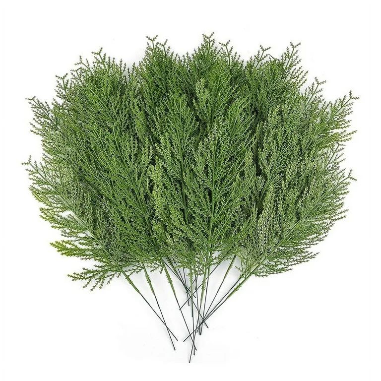 40 Pcs Artificial Sprigs Faux Spray Branches Cypress Stems Pine Picks Plastic Greenery Christmas ... | Walmart (US)