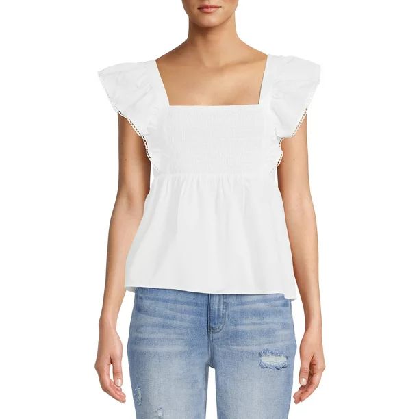 Time and Tru Women's Tie Back Top - Walmart.com | Walmart (US)