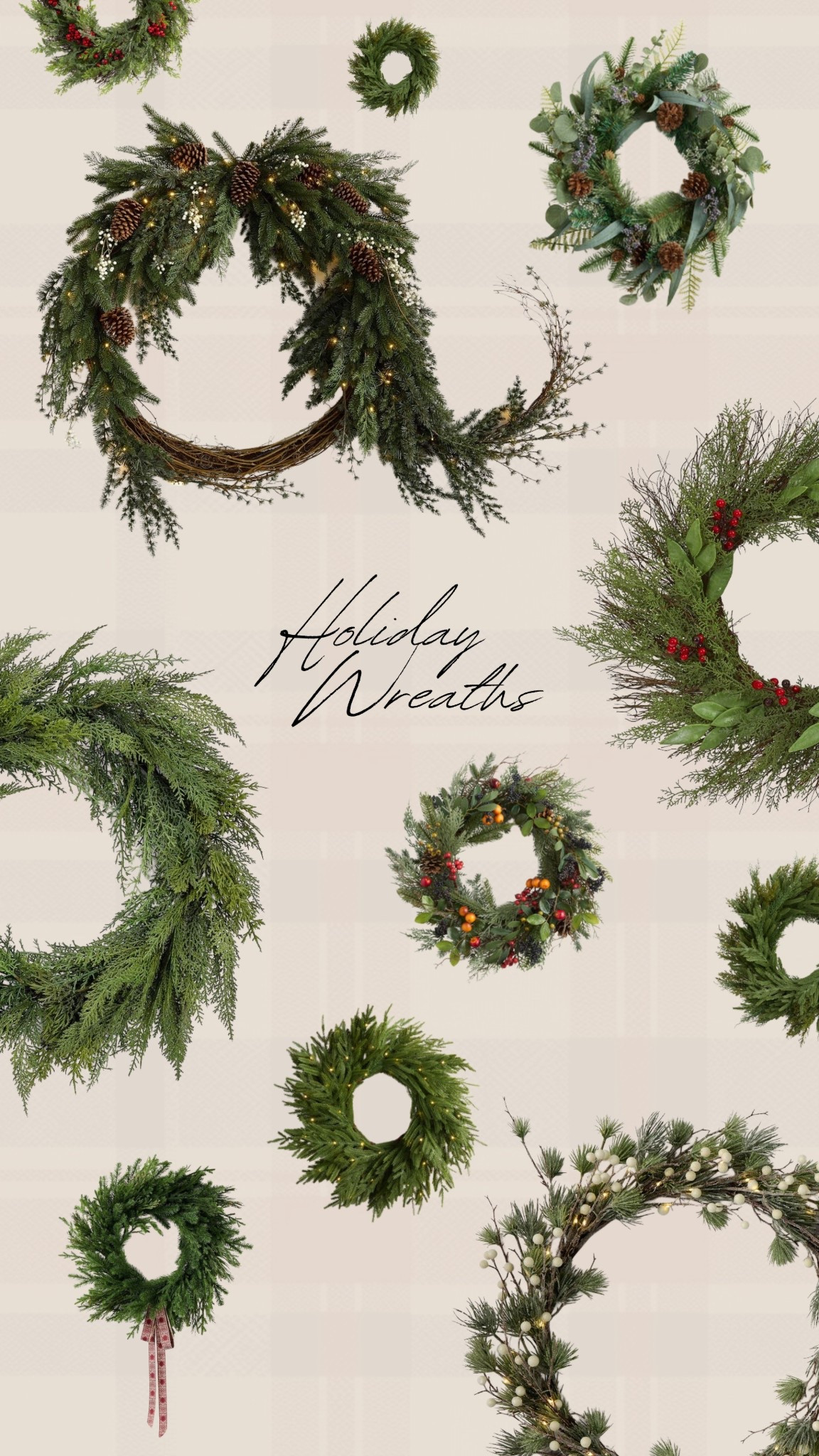 Timeless greenery that feels festive but never overdone. From cedar and juniper to pine and eucalyptus, these wreaths bring that effortless touch of holiday warmth to your front door or over a mirror.

Whether you love something with subtle lights or simple greens, I’ve linked a few of my favorite styles that blend beautifully with any decor.

Shop my picks below and bring the season home.
#holidaywreaths #christmasdecor #christmas

#LTKHoliday #LTKSeasonal #LTKHome