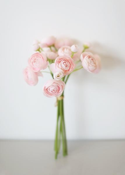 Pink Fake Flower Bundle of Mini Ranunculus - 11" | Afloral (US)