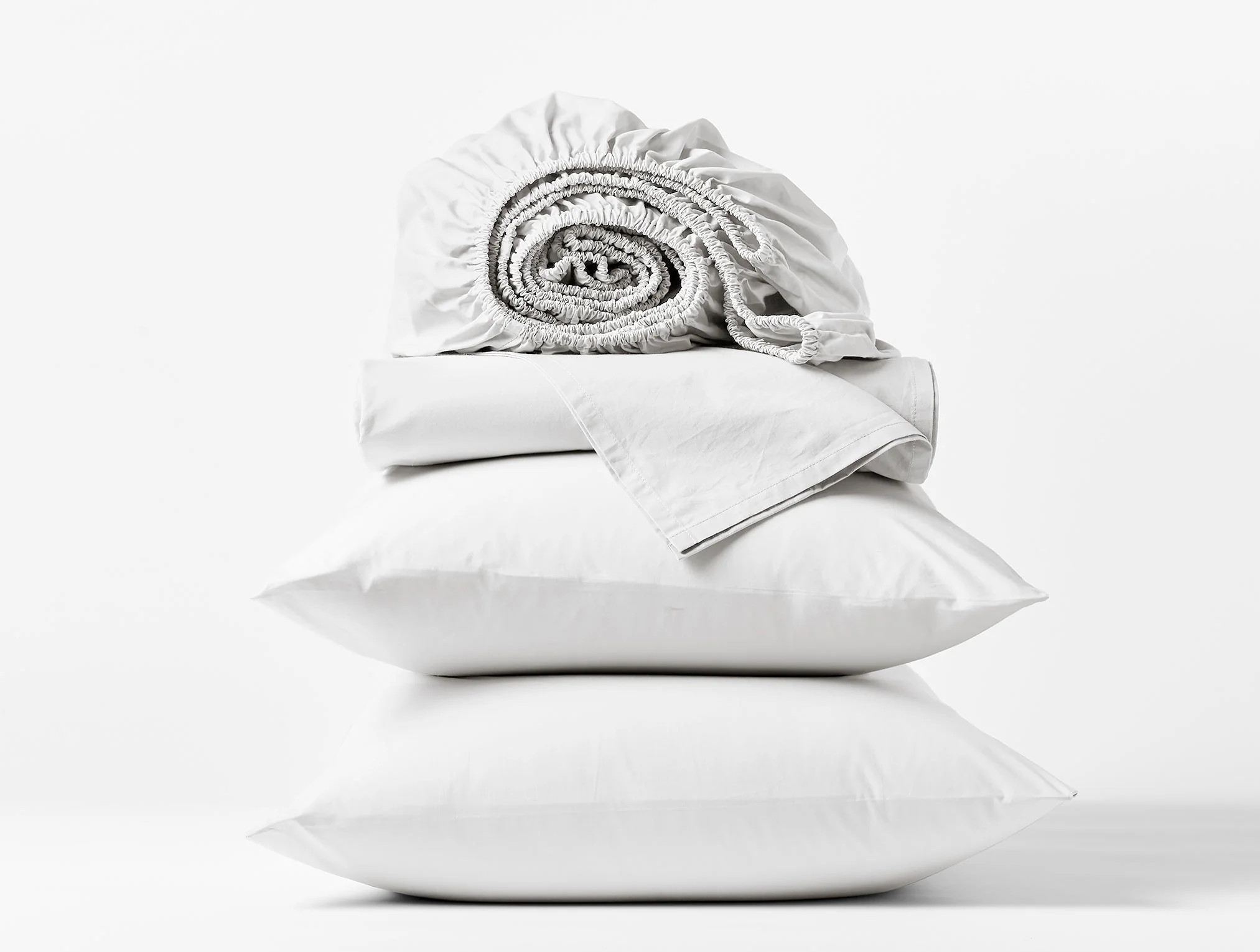 Refined Organic Percale Sheet Set Full Alpine White