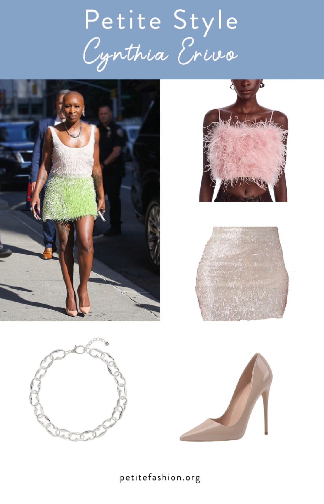 Petite Cynthia Erivo embraces texture in this fun outfit 