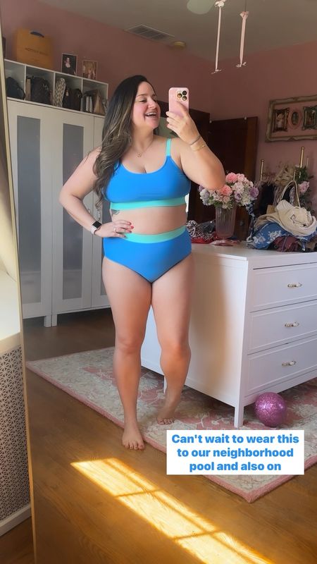 Adorable high waisted bikini that is midsize and curvy friendly!! 🩵💕

Wearing a size large,  but need an XL

Also linked a cute swim coverup and sandals to go with this curvy swimsuit.

High waisted swimsuit
Blue bathing suit 
Amazon find
Vacation 
Beach outfit


#LTKmidsize #LTKswim #LTKVideo