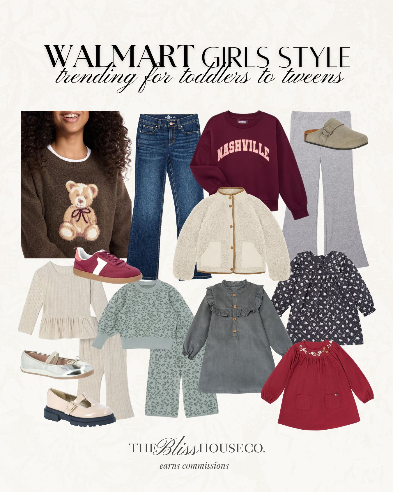 Walmart girls fashion selling fast! Trending styles for toddlers to tweens. Dresses, jeans, shoes, sweaters, teddy bear, floral, holiday outfits, school outfits, fall fashion, fall outfits affordable kids fashion. 

 #LTKFindsUnder50 #LTKKids #LTKFamily