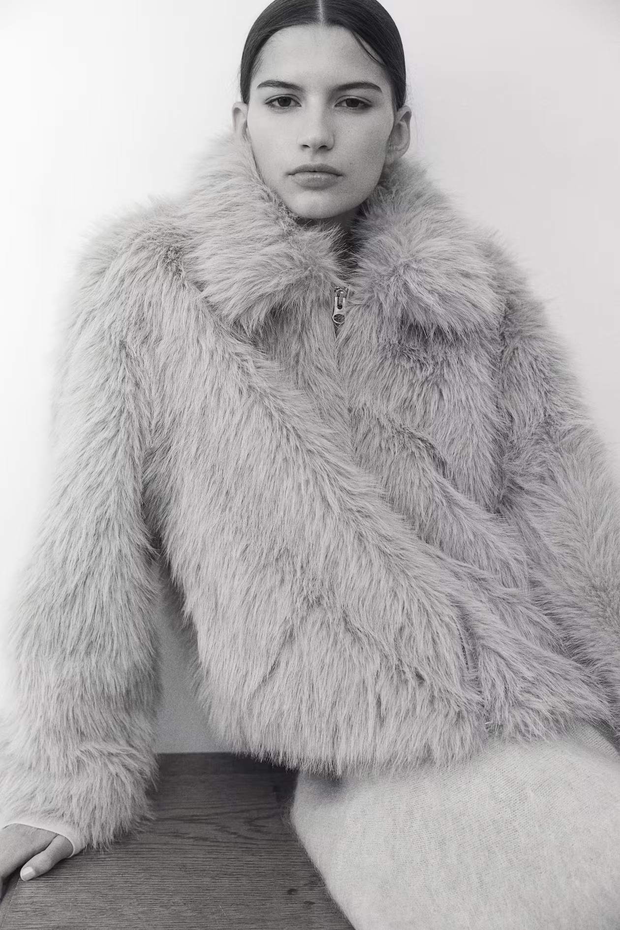 Chaqueta efecto pelo - Beige - MUJER | H&M ES | H&M (FR, IT, ES, PT, BE)