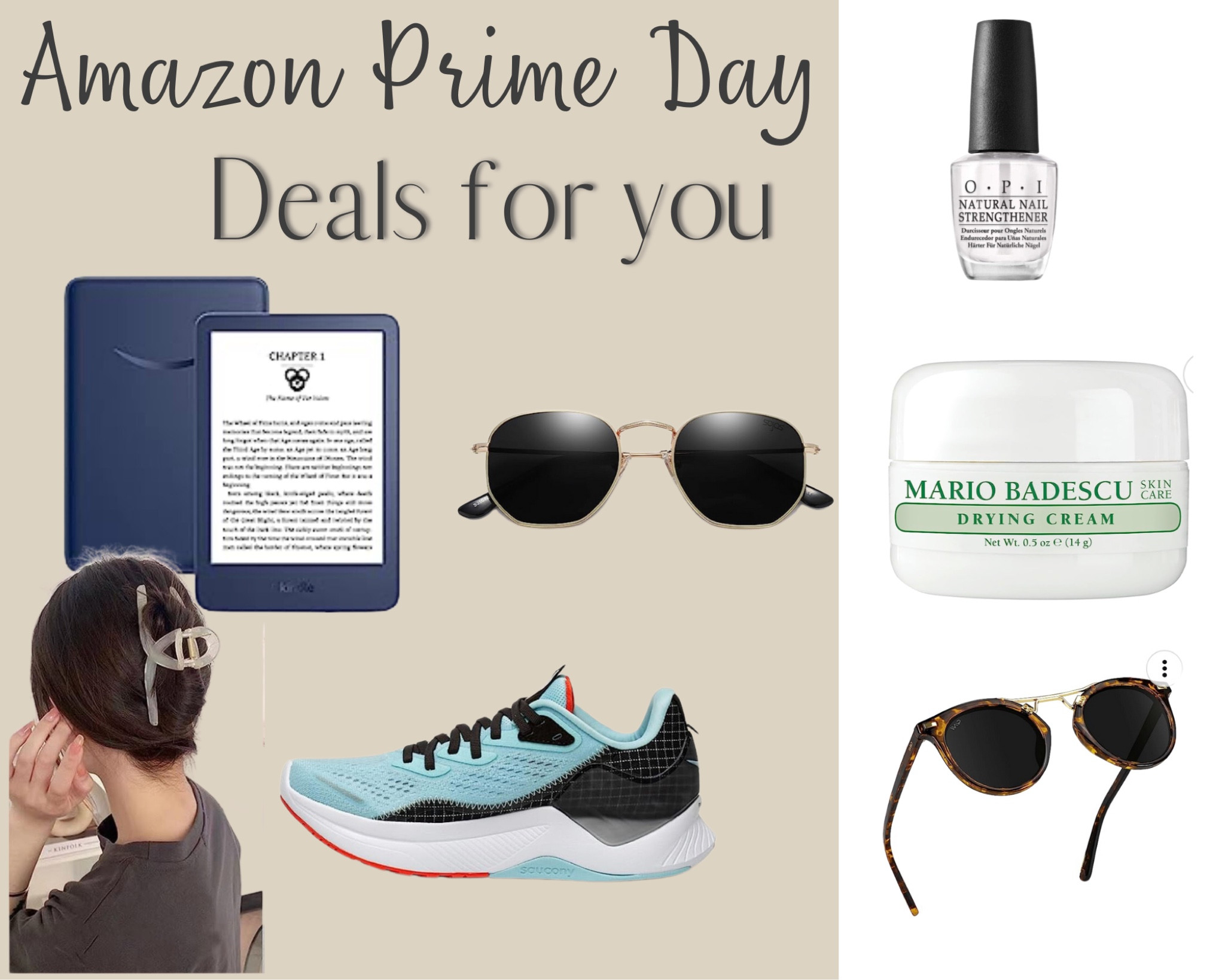 Amazon prime day- deals for you! Treat yourself with a kindle, running shoes, new sunglasses, hair clips, fresh skin and nails


#LTKxPrimeDay #LTKbeauty #LTKsalealert