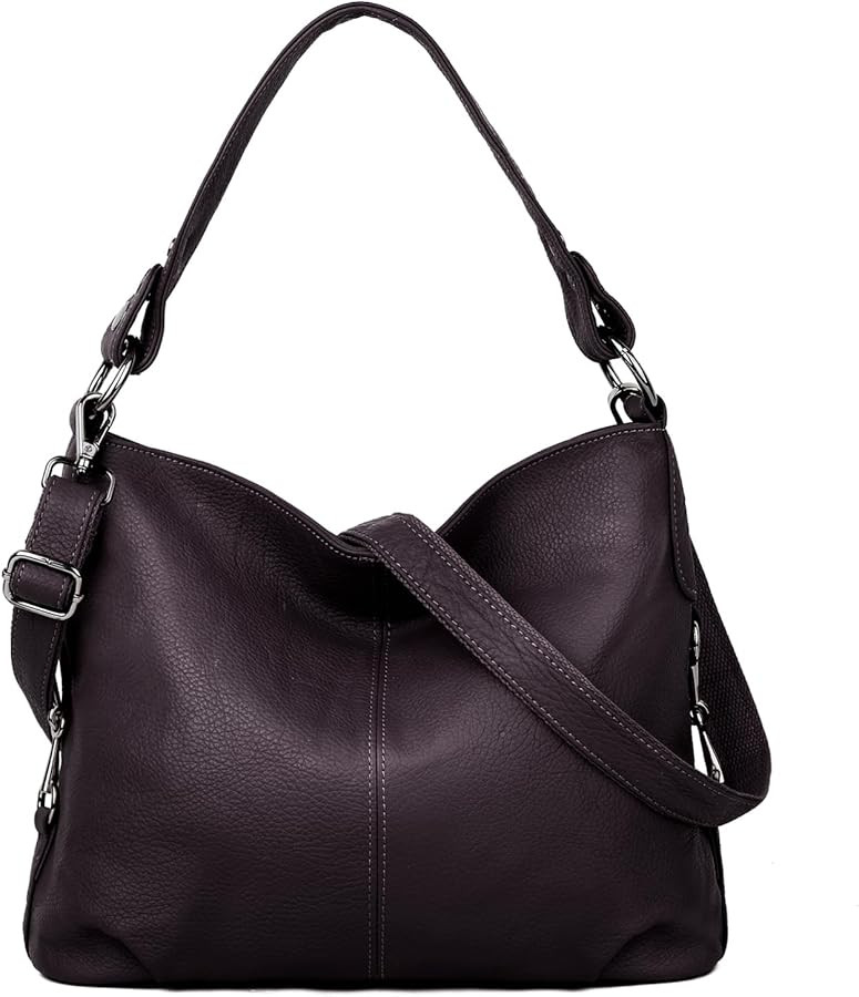 YALUXE Genuine Leather Shoulder Bags Stylish Hobo Handbags Purses Crossbody Bags for Women | Amazon (US)