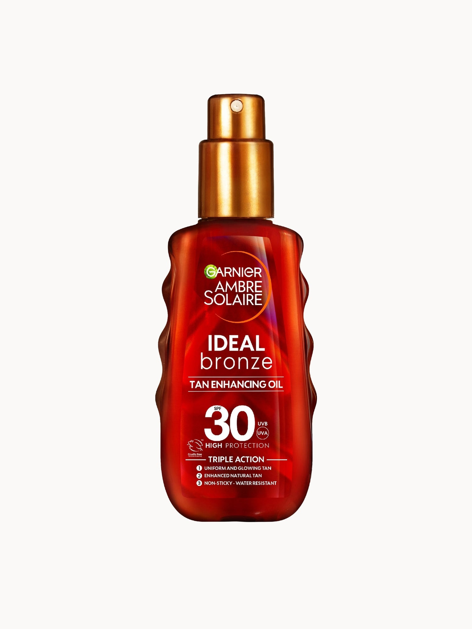 GARNIER AMBRE SOLAIRE IDEAL BRONZE PROTECTIVE OIL SPF30 SUN CREAM SPRAY 150ML | Look Fantastic (UK)