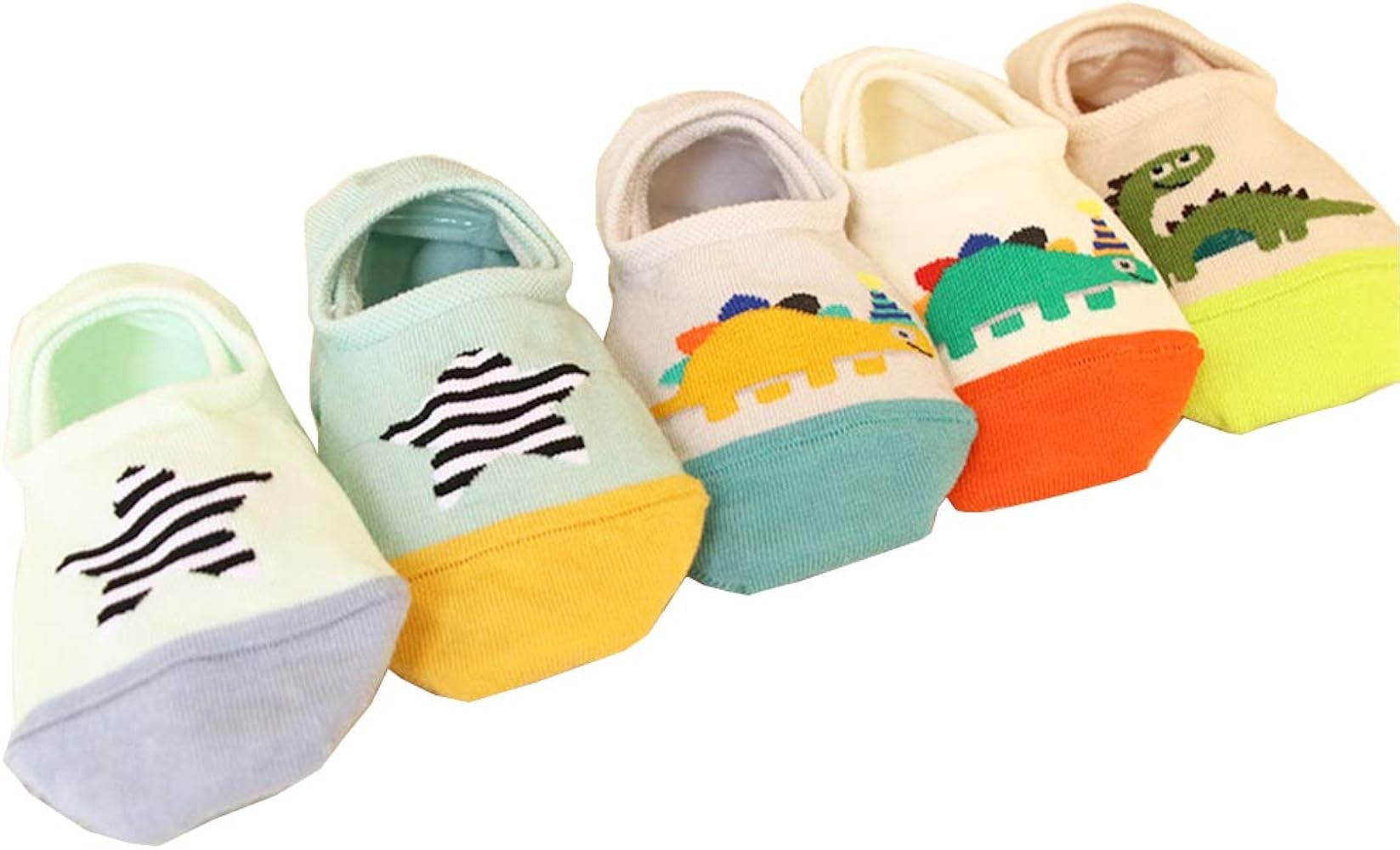 CHUNG Toddler Little Boys Girls No Show Liner Cotton Socks Thin Multi Solid Color White Summer 10 Pa | Amazon (US)