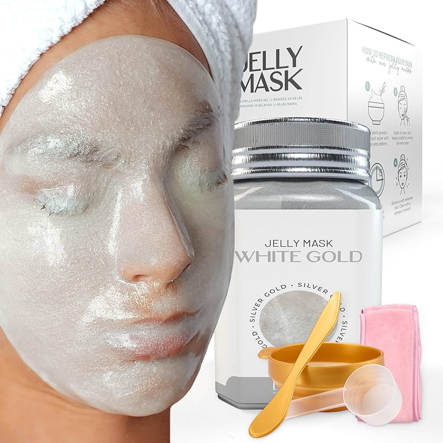 BRÜUN Tarro de gelatina de oro blanco glicólico AC AHA Mascarilla de goma para el cuidado facia... | Amazon (US)