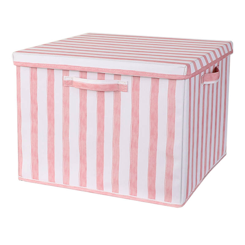 Under the Bed Fabric Shoe Organizer with Dividers, Pink Stripe | At Home