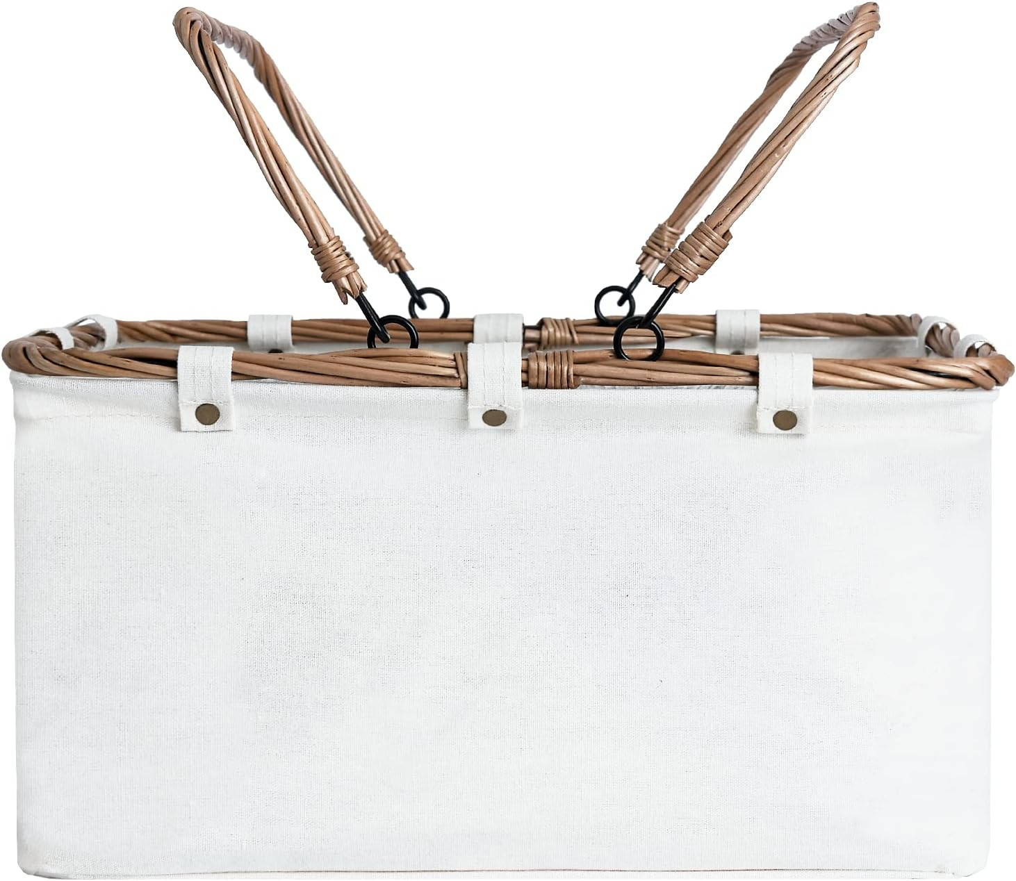 StorageWorks 10L Harvest and Market Basket with Wicker Handles, Collapsible Garden and Picnic Basket | Amazon (US)