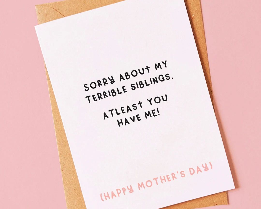Funny Mothers Day card for mum or mom this mother's day | Etsy (US)