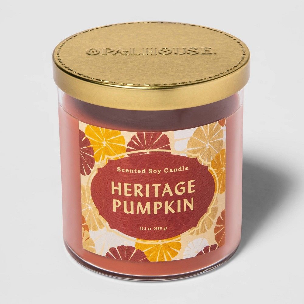 15.1oz Lidded Glass Jar 2-Wick Heritage Pumpkin Candle - Opalhouse™ | Target