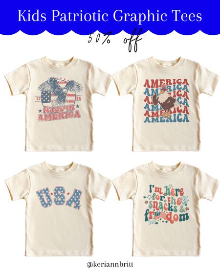 Kids 4th of July Graphic Tees - 50% off 

Kids t-shirts / play clothes / kids tees / girls shirts / boys shirts / toddler graphic tee / Etsy finds / summer tee / on sale / patriotic tees / Fourth of July kids shirt / USA t-shirt

#LTKSaleAlert #LTKKids #LTKSeasonal