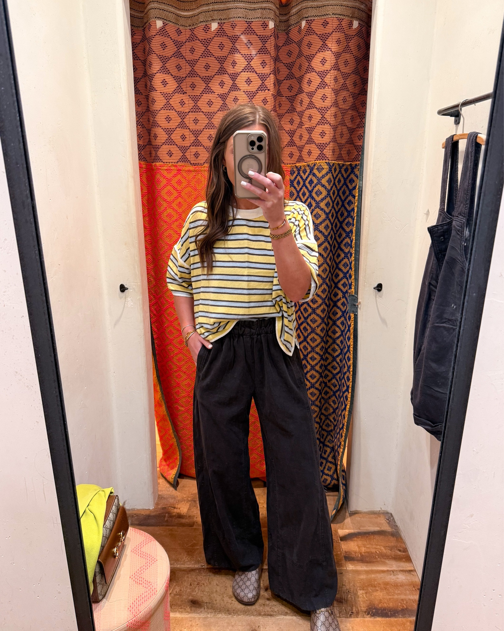 Just wanted to share this cute + comfy Free People outfit I picked up yesterday. 💛
I willlll be ordering these pants in every color. 

Also linking these overalls/shortalls that I was hoping to snag, but they did not have my size in the store. 🥲

#LTKootd