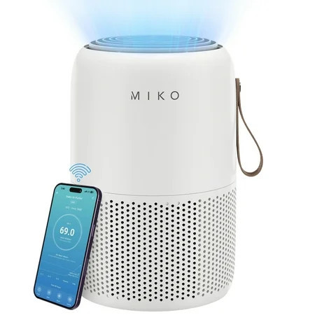 Miko Air Purifier for Large Room up to 1200 Sqft - H13 True HEPA Air Cleaner for Pet Hair, Odors, Dust, Pollen for Home | Walmart (US)