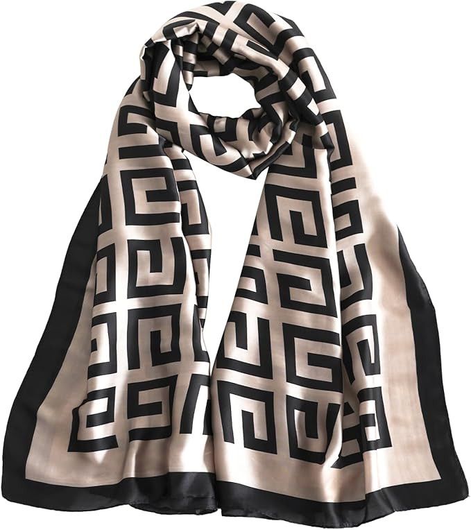 FINIZO Mulberry Silk Feeling Long Scarf for Women Large Shawls for Headscarf and Neck Sunscreen S... | Amazon (US)