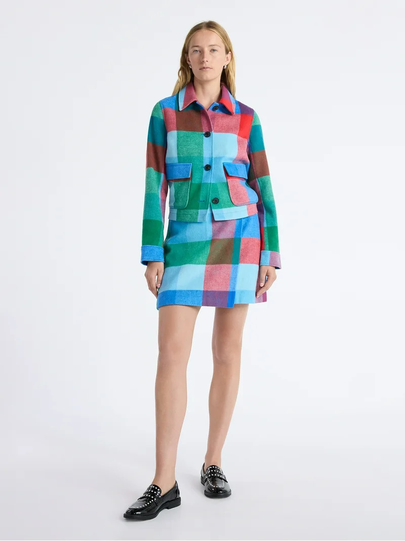 Free Assembly Women's Faux Wrap Front Mini Skirt, Sizes 0-20 | Walmart (US)