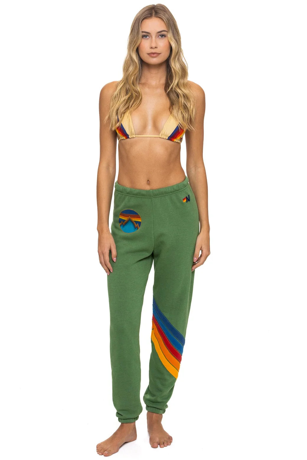 ALL SEASONS CIRCLE CHEVRON SWEATPANTS - PALM | Aviator Nation