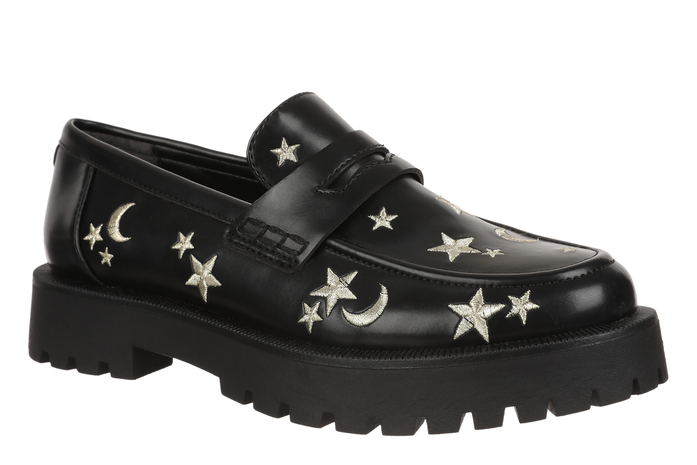 Sam & Libby Women's Ravena Star Embroidered Lug Sole Loafer | Walmart (US)