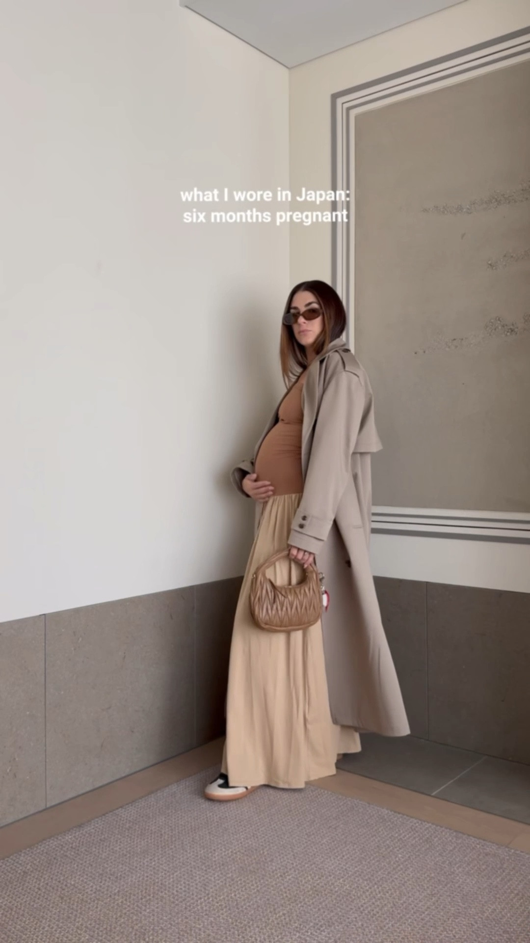 What I wore six months pregnant traveling in Japan 🇯🇵❤️ 

A lot of blazers and trenches, stretchy dresses & pants, comfortable shoes and loafers, and lots of cute bag charms to complete the look. 

Mostly wearing a size small and I added some dupes! 

#LTKWatchNow #LTKTravel #LTKBump