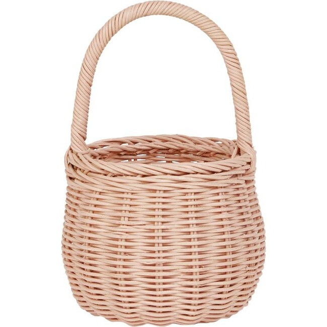 Rattan Berry Basket, Rose | Maisonette