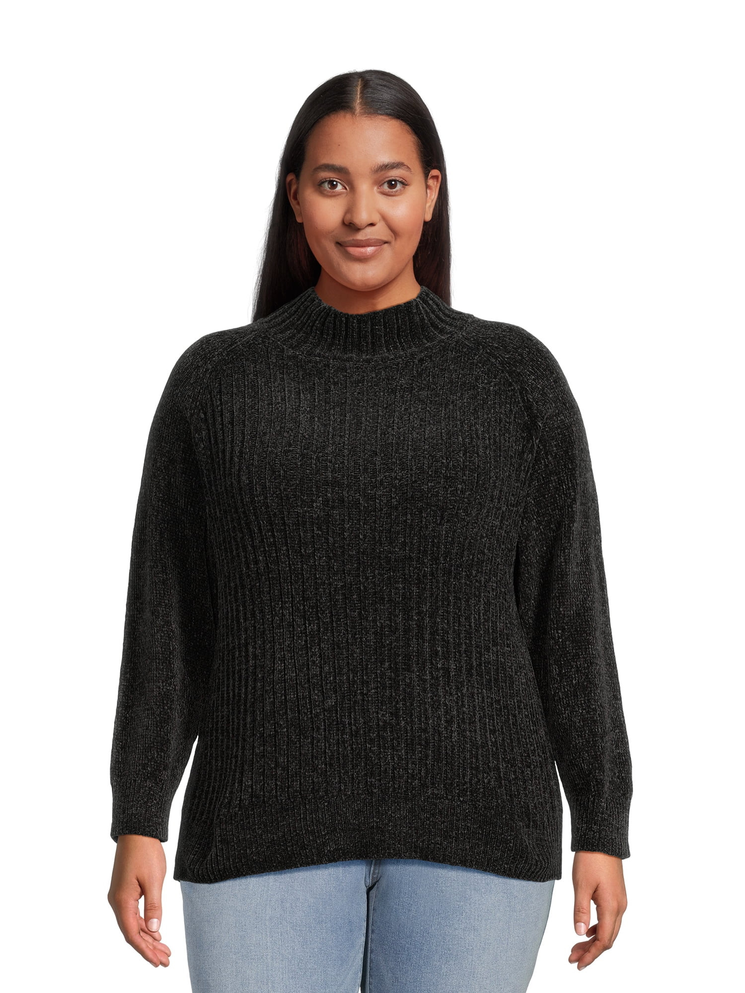 Terra & Sky Women's Plus Size Chenille Sweater, Sizes 0X-4X - Walmart.com | Walmart (US)