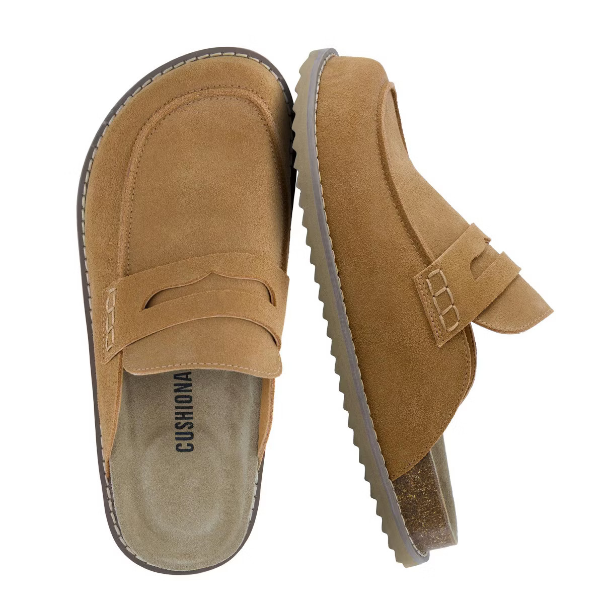 CUSHIONAIRE Zola Women’s Penny Clog Mule – Suede Slip-On with Memory Foam, Cork Footbed & Fle... | Target