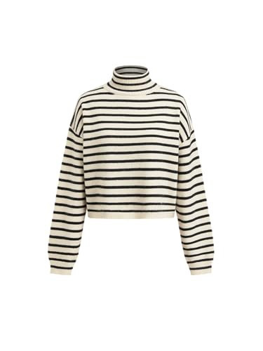 CIDER Cropped Sweaters for Women Striped Cute Turtleneck Sweater Long Sleeve Y2K Lantern Sleeve Pullover Fall Outfits Multicolor | Amazon (US)