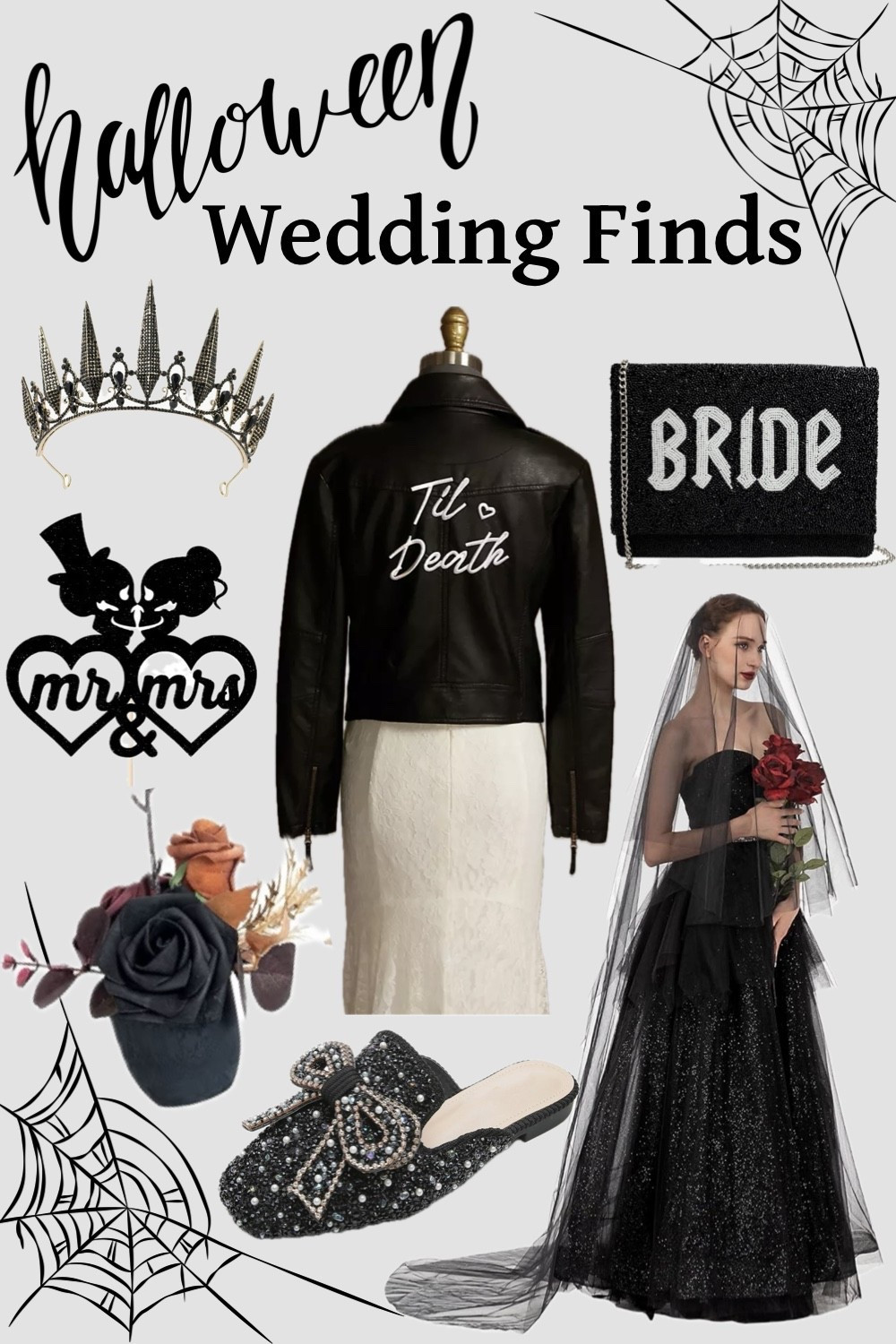 Halloween wedding finds for a dark fantasy, goth, fall wedding. 

#LTKWedding #LTKStyleTip #LTKHalloween