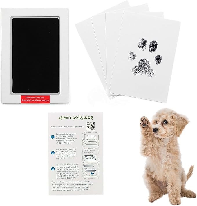 Green Pollywog | Extra-Large Clean Touch Inkless Ink Pad for Pets | Paw/Nose Prints for Dogs & Ca... | Amazon (US)