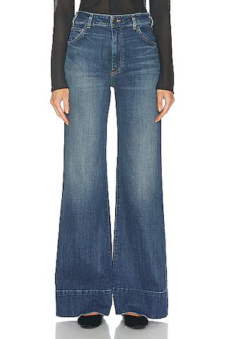 NILI LOTAN Nadege Wide Leg in Classic Wash | FWRD | FWRD 