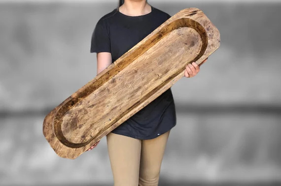 Hand Carved Extra Large WOOD DOUGH BOWL 40 X 12 X 3 | Etsy | Etsy (US)