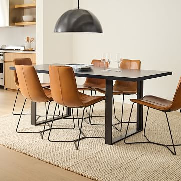 Slope Leather Dining Chair (Set of 2) | West Elm (US)