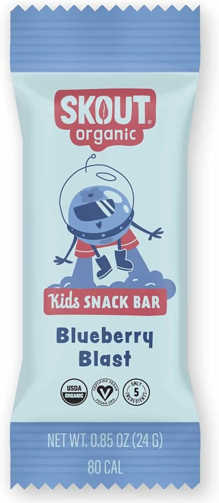 Skout Organic Blueberry Blast Kids Snack Bars (36 Pack) | Organic Kids Snack Bars| Plant-Based Nu... | Amazon (US)