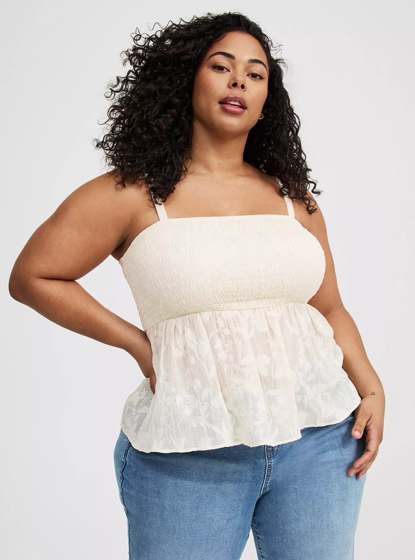 Peplum Smocked Cami | Torrid (US & Canada)